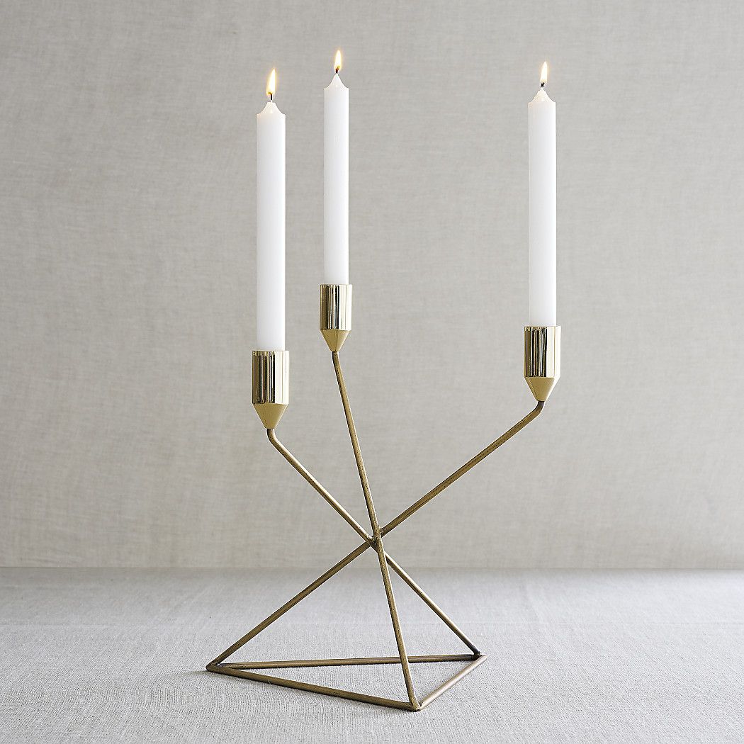 Picture of Triangular Gold Candle Holder