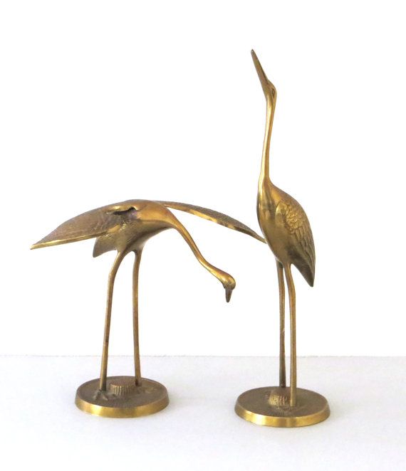 Picture of Brass Crane Figurines